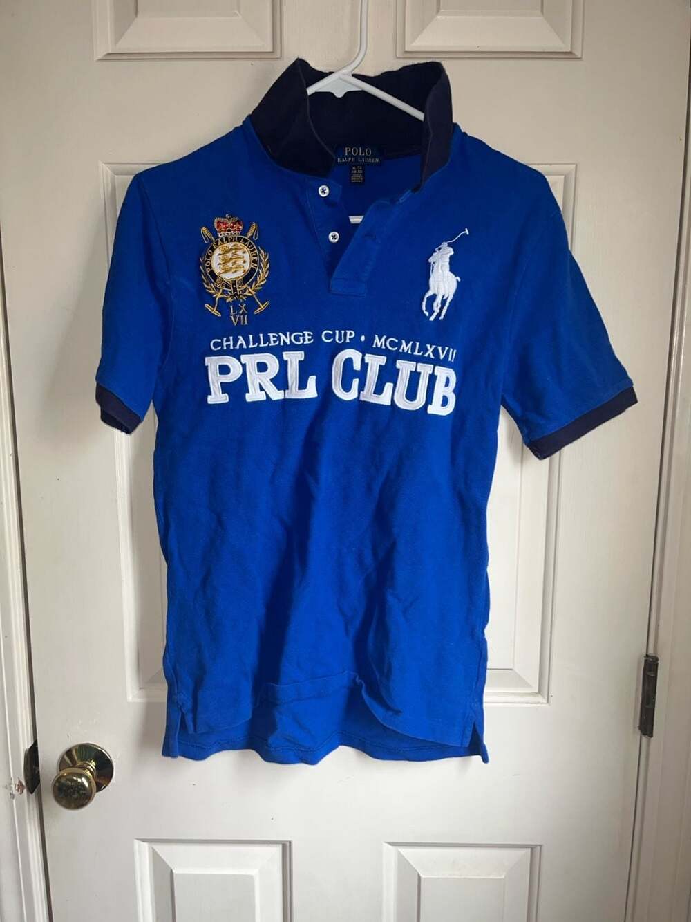 Polo Ralph Lauren Boys XL (18-20) Big Pony Challenge Cup PRL Club Polo Shirt Blu